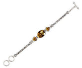 SB-2321-CT Sterling Silver Bracelet With Citrine Q. Jewelry Bali Designs Inc